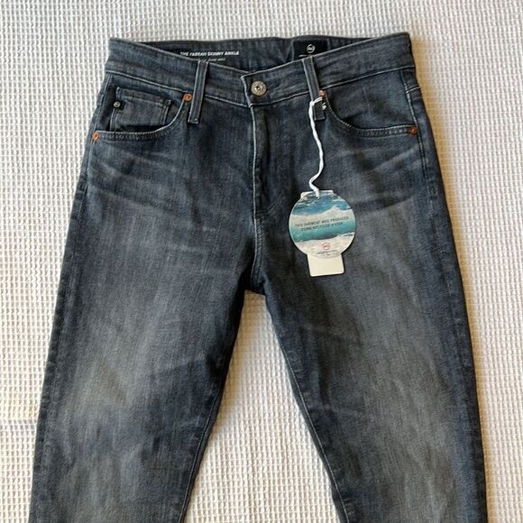 NWT AG Adriano Goldschmied Women’s Farrah Skinny Ankle Gray High Rise Jeans 27R - Picture 3 of 14